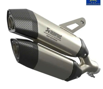 AKRAPOVIC CARBON TITANIUM SILVER DOUBLE BMW R1300GS/GSA